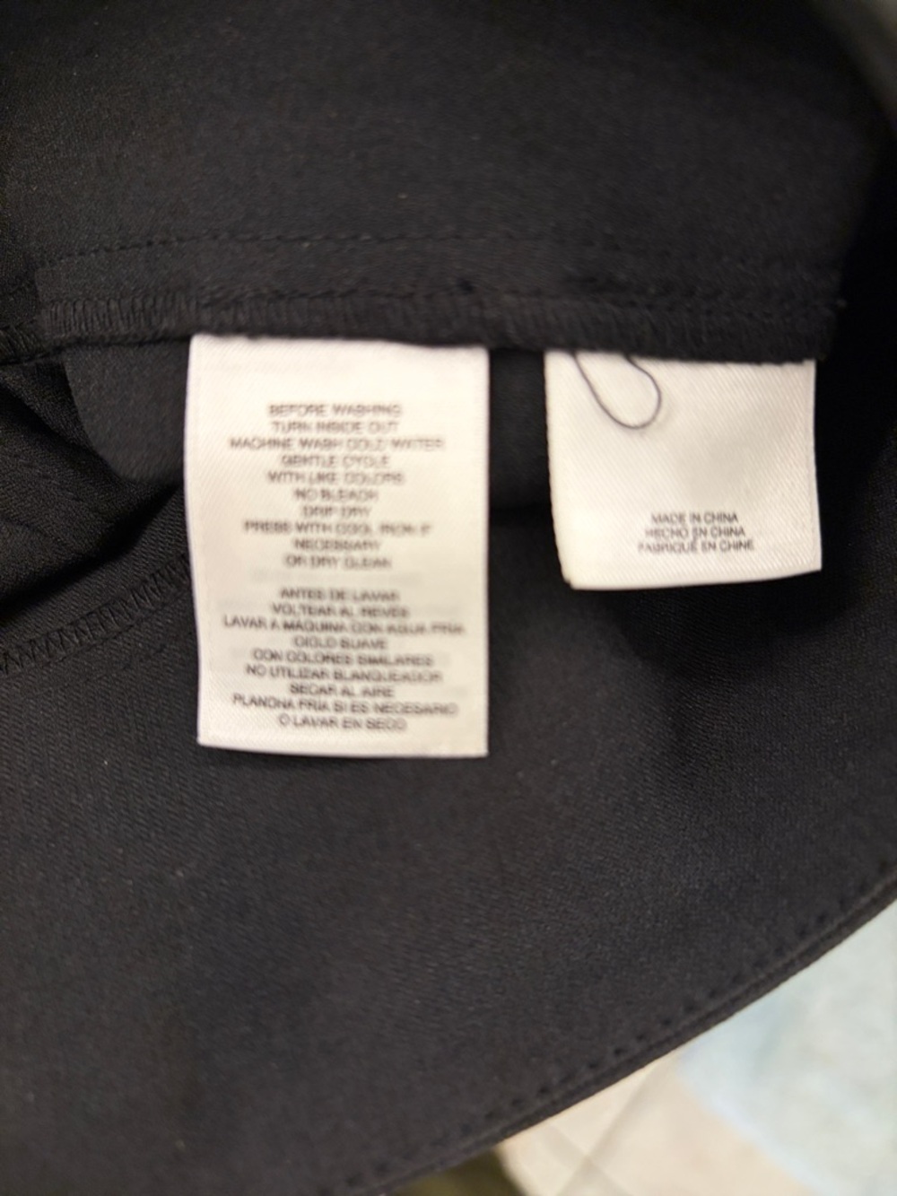 Black Label by Evan Picone straight leg black slacks. - Picture 4 of 5